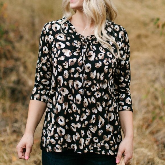 Hooded Leopard Top - Picture 1 of 4